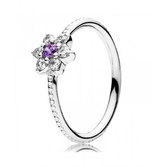 Pandora Ring-Silver Cubic Zirconia Forget Me Not Jewelry